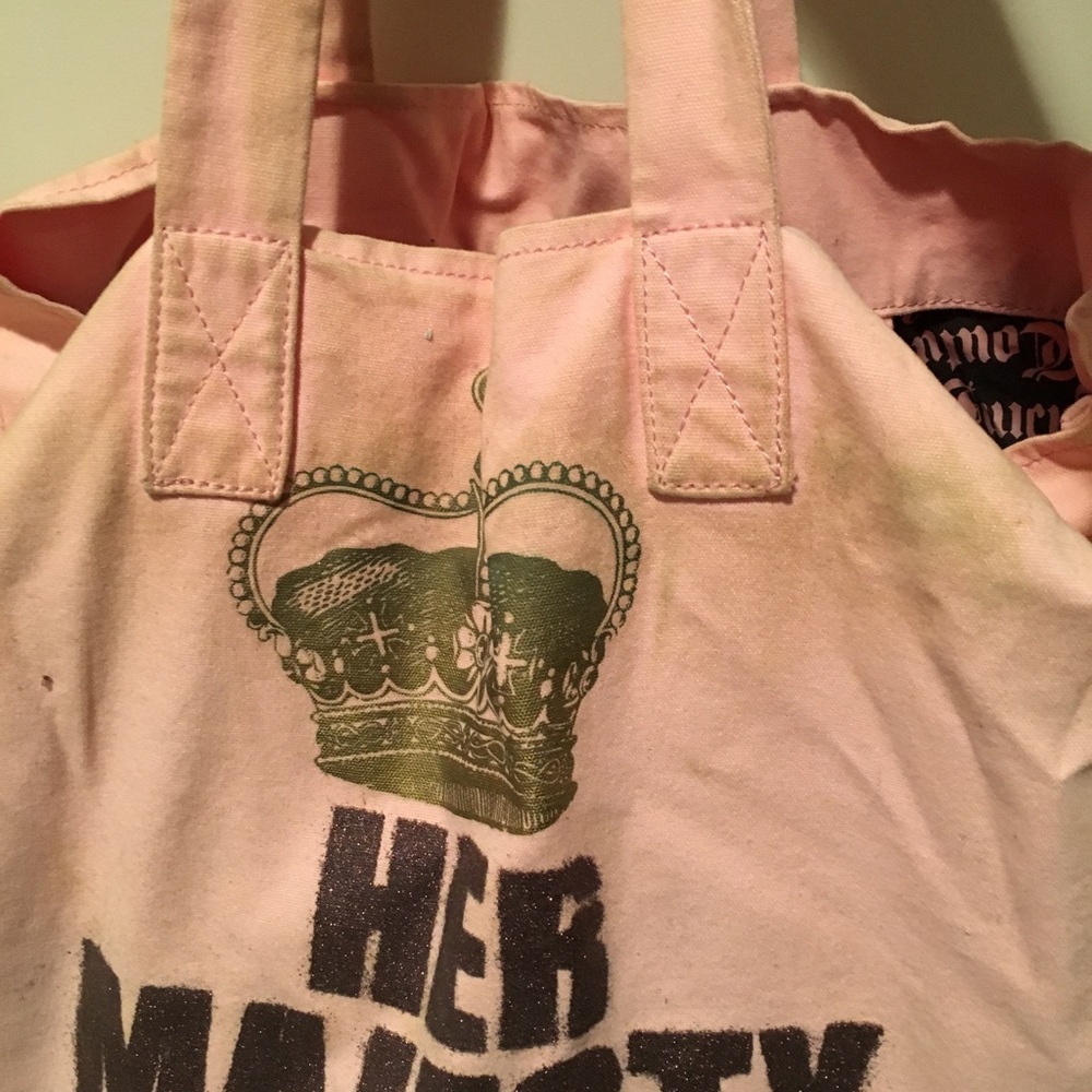 JUICY COUTURE Pink Canvas Beach Icon Tote - Picture 3 of 4